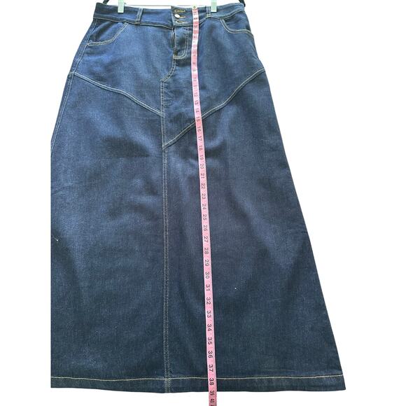 Wash Lab - Denim Denim Maxi Skirt - Size 32 - Picture 6 of 9
